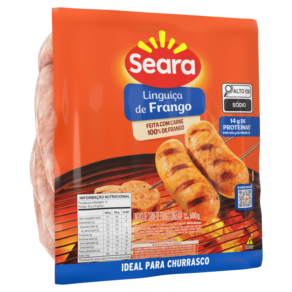 Linguica Frango Seara 600g